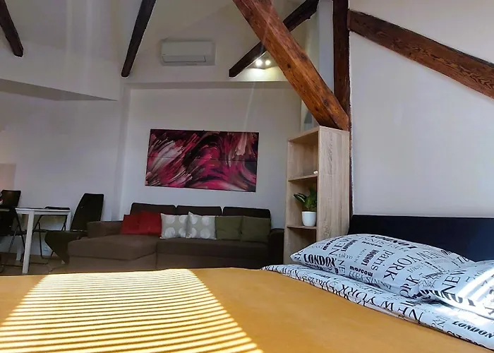 Spacious Historic Attic Loft In Center 62 M Apartamento