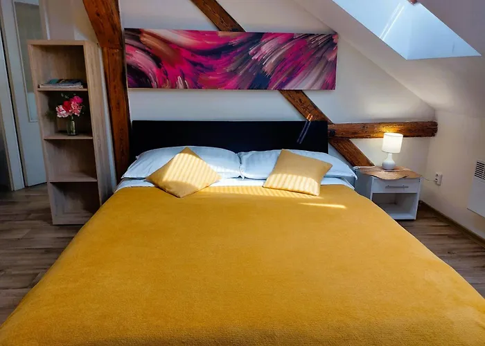 Spacious Historic Attic Loft In Center 62 M Hradec Králové